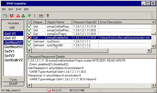 SNMP testing utility. SNMP agent can be tested in a matter of minutes.